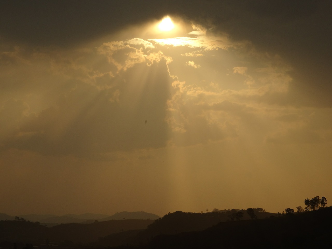 sunset eventide clouds free photo