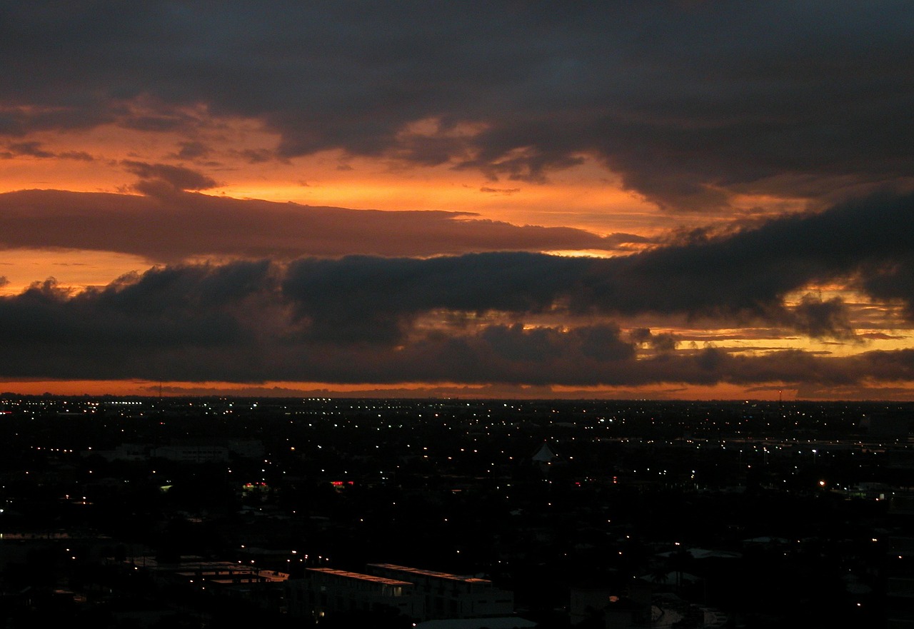 sunset city pompano beach free photo