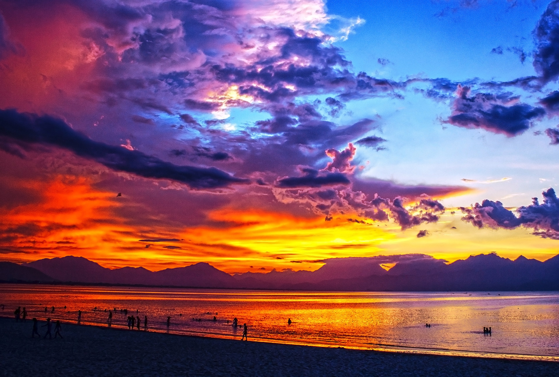 sunset sundown da nang bay free photo