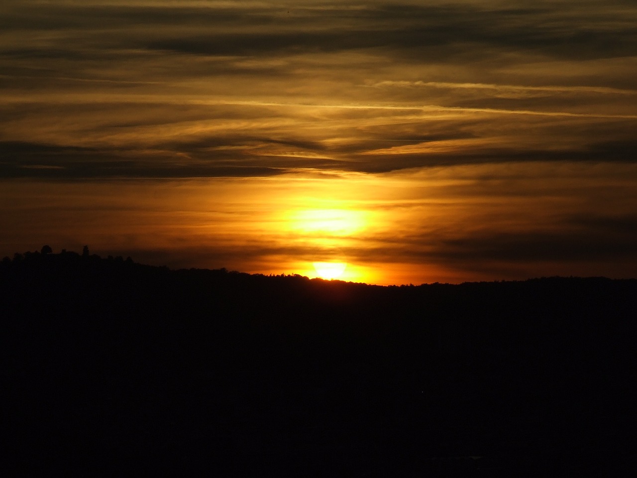 sunset afterglow evening sky free photo