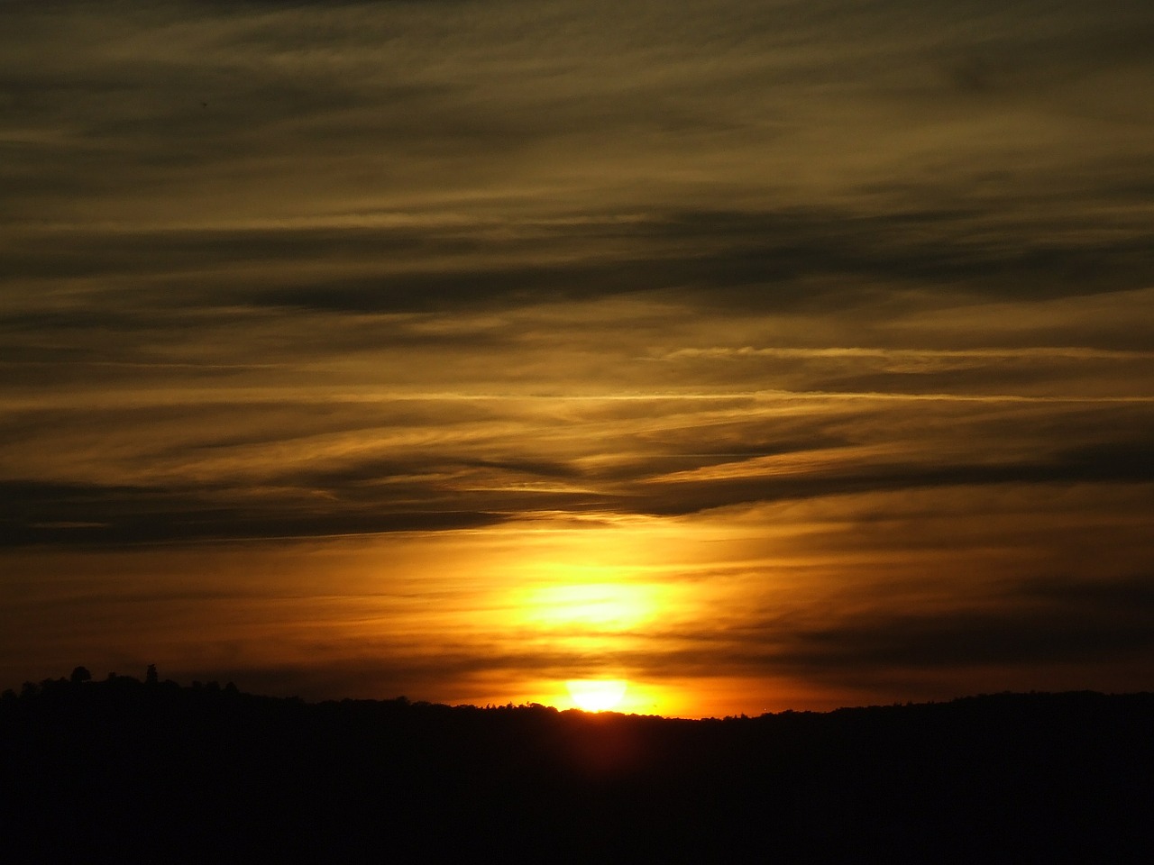 sunset afterglow evening sky free photo