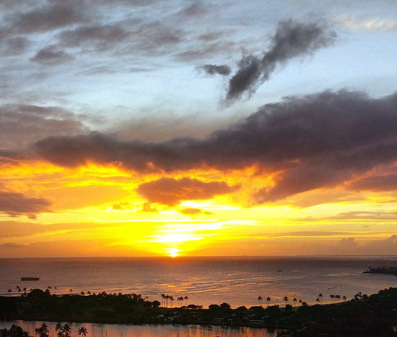 sunset island ocean free photo