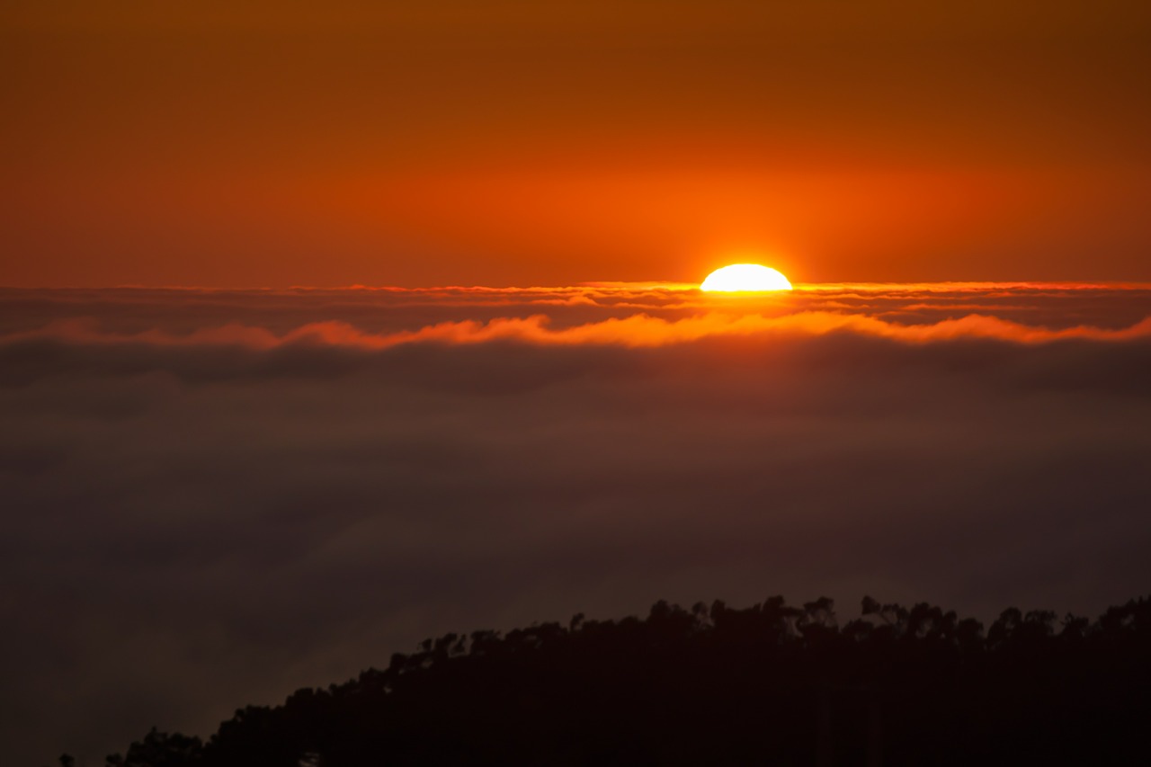 sunset clouds sky free photo