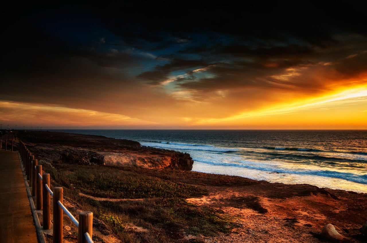 sunset clouds sky free photo