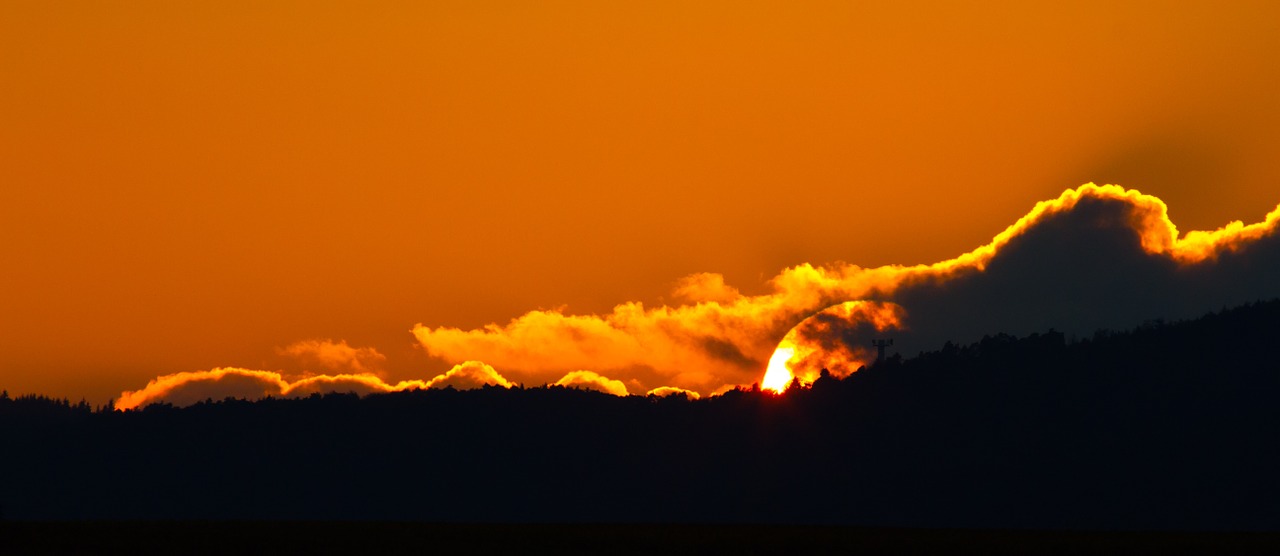 sunset evening sky afterglow free photo