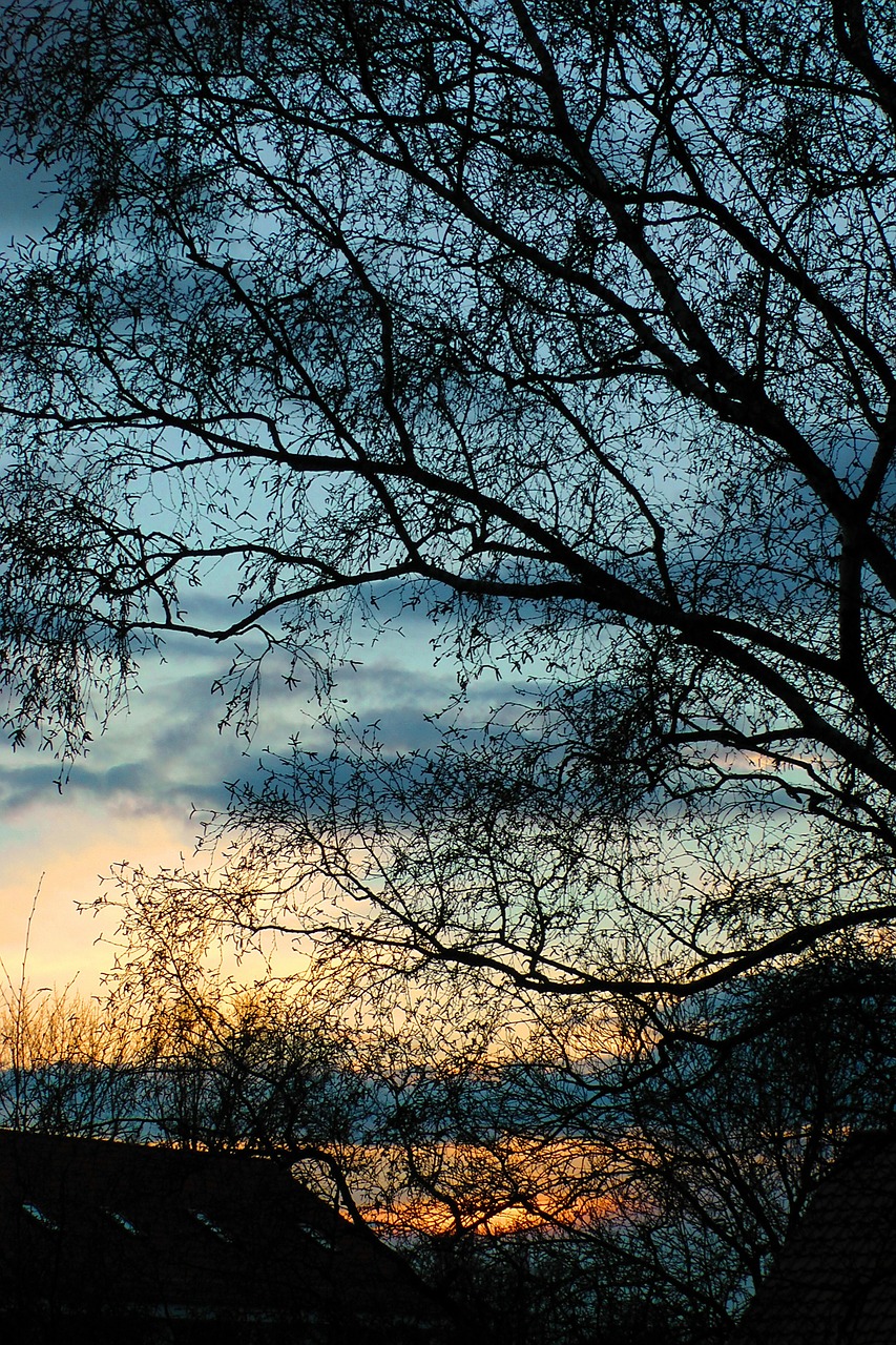 sunset colourful clouds afterglow free photo