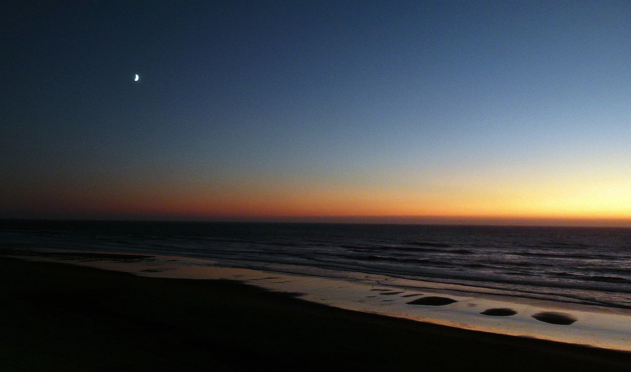 sunset shoreline coast free photo