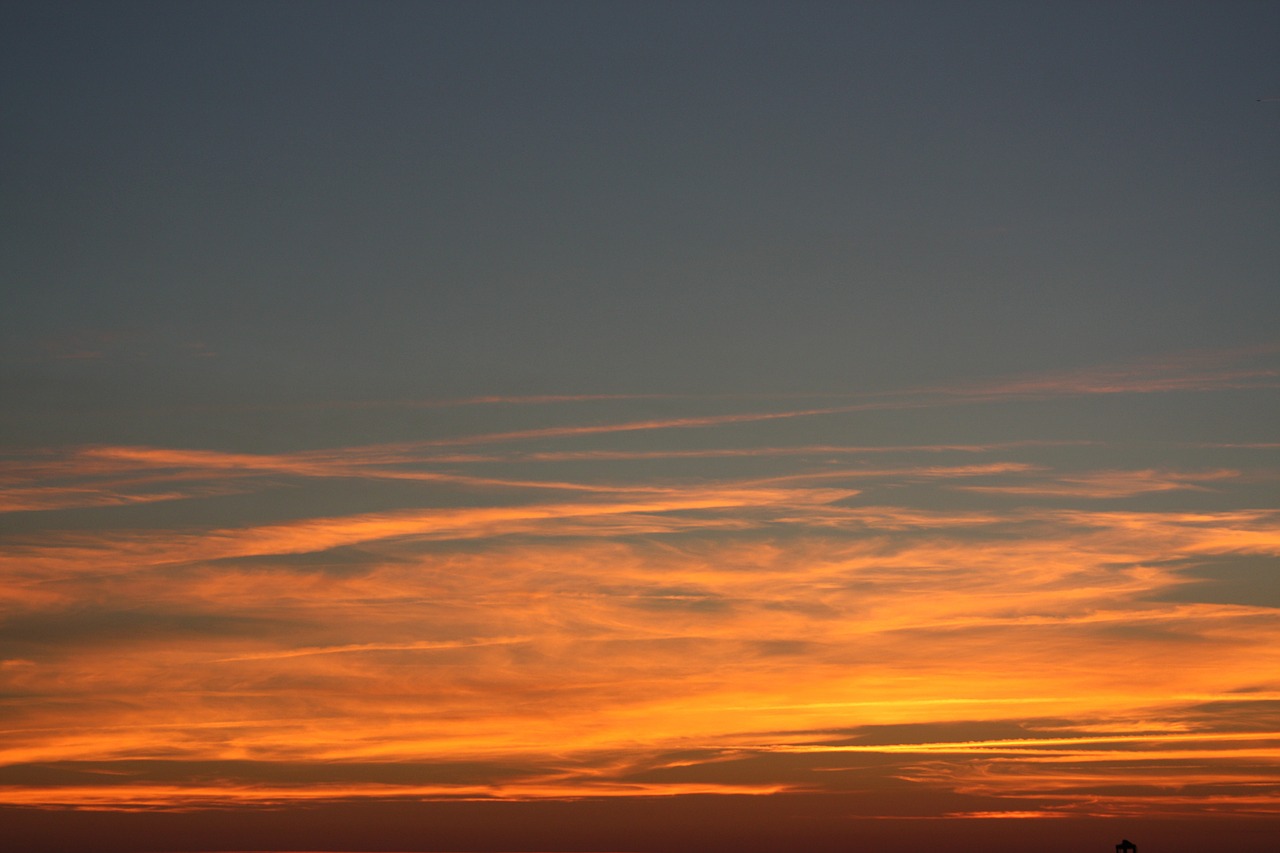 sunset evening clouds free photo