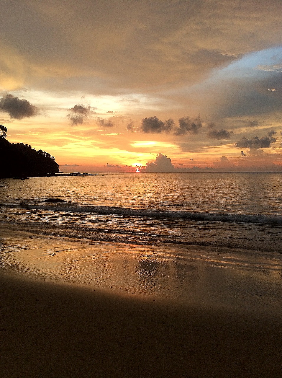 sunset beach ocean free photo