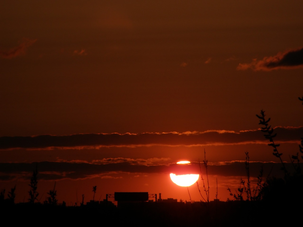 sunset sky evening free photo