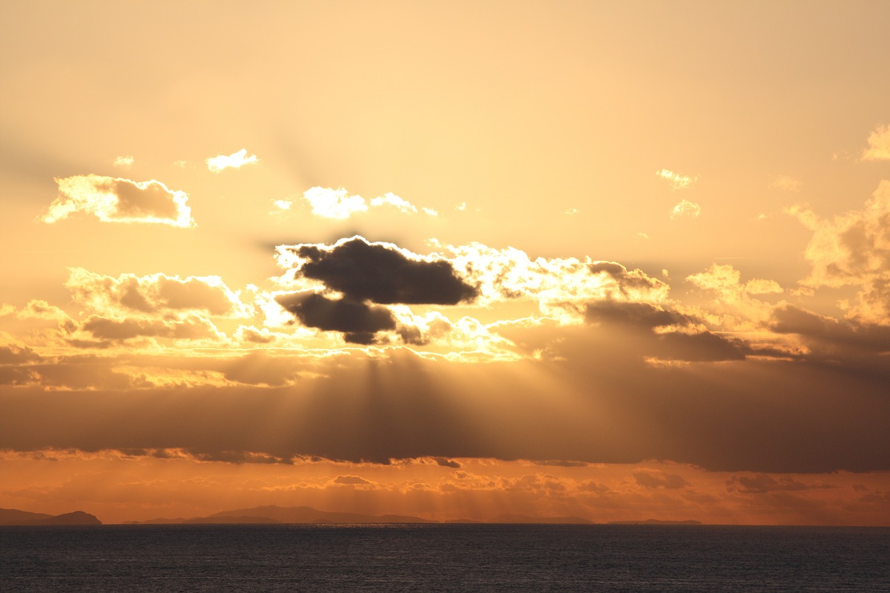 sunset clouds landscape free photo