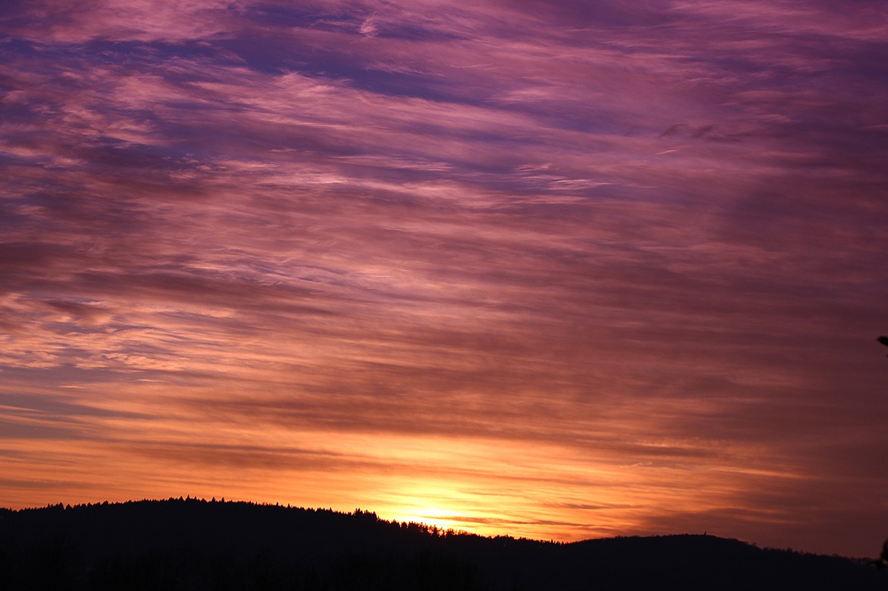 sunset sky evening sky free photo