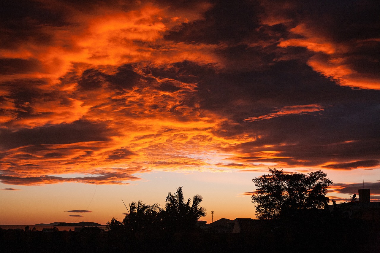 sunset brasil brazil free photo