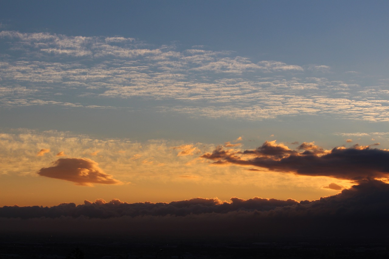 sunset cloud formation clouds free photo