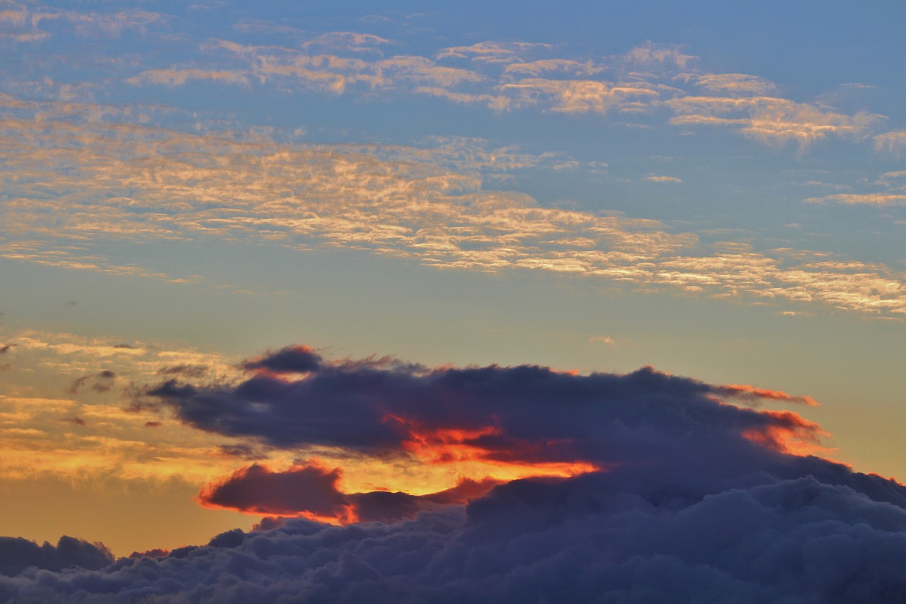 sunset cloud formation clouds free photo
