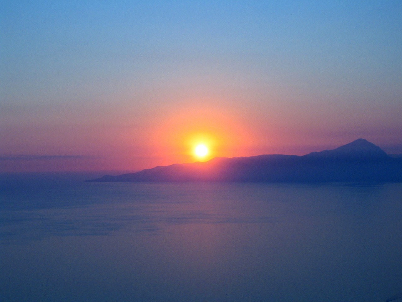 sunset calabria sea free photo