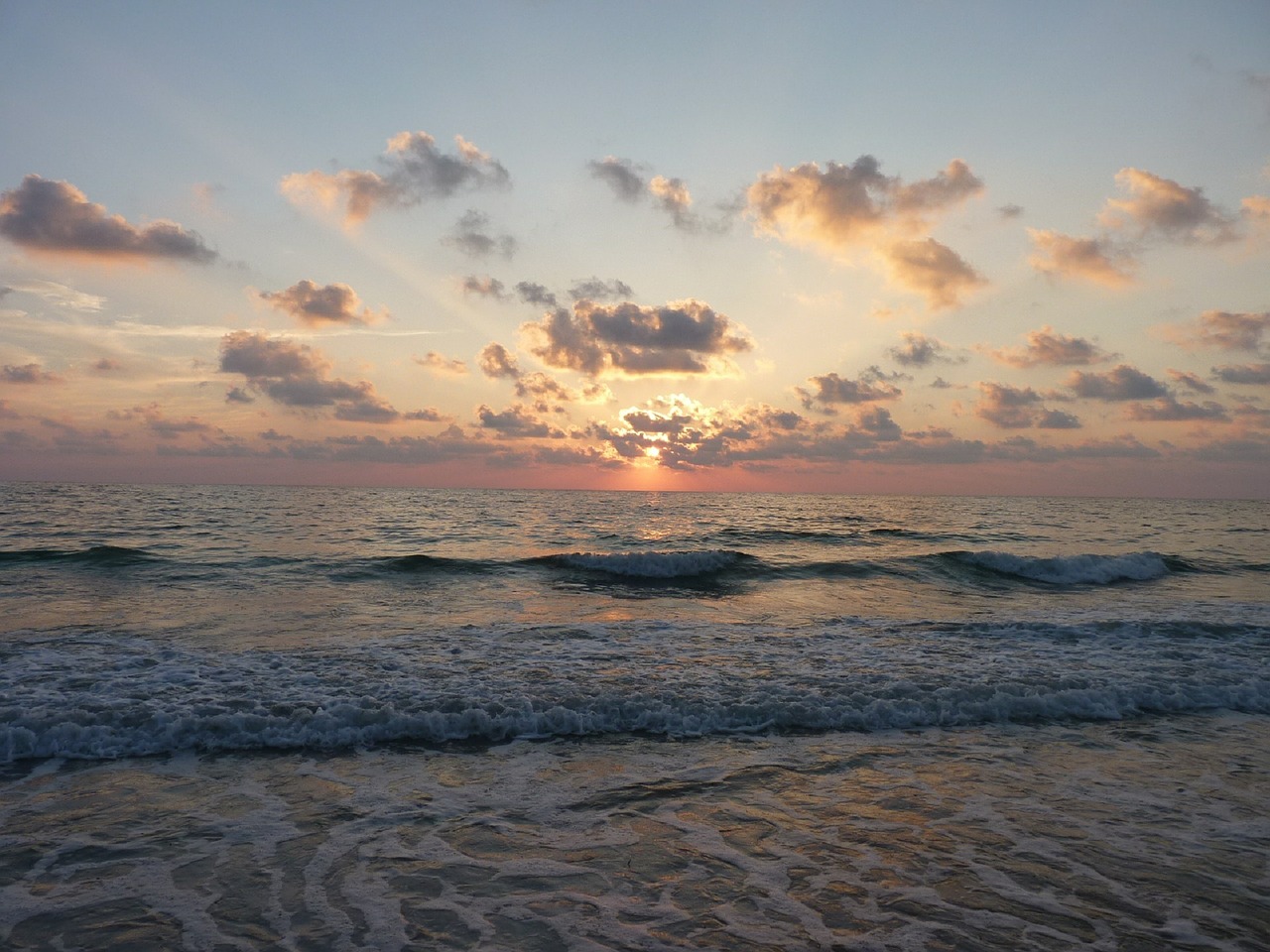 sunset landscape ocean free photo