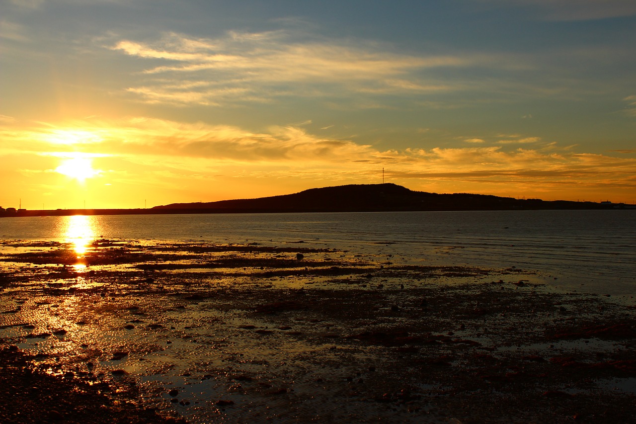 sunset ocean scenery free photo