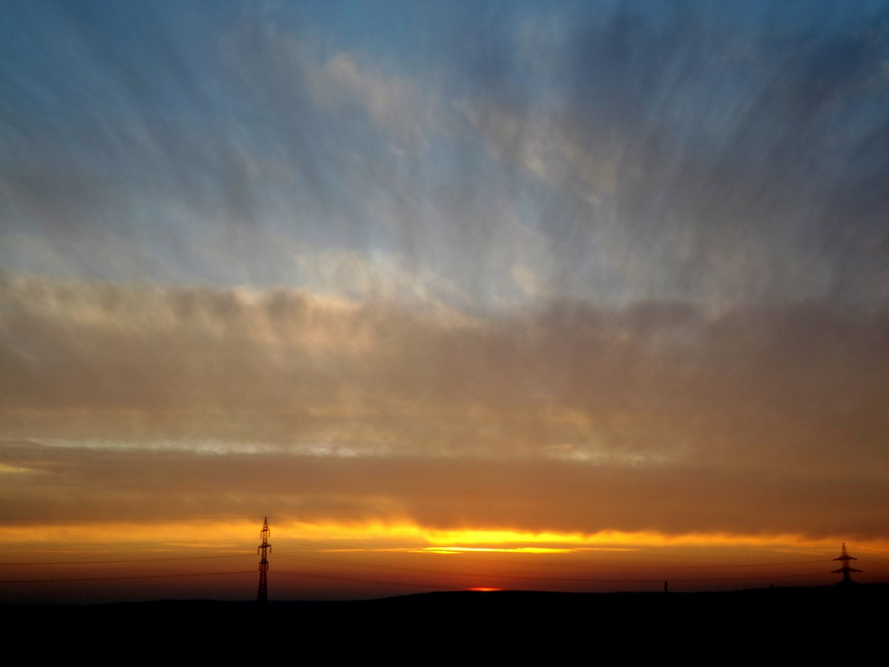 sunset sky cloud free photo