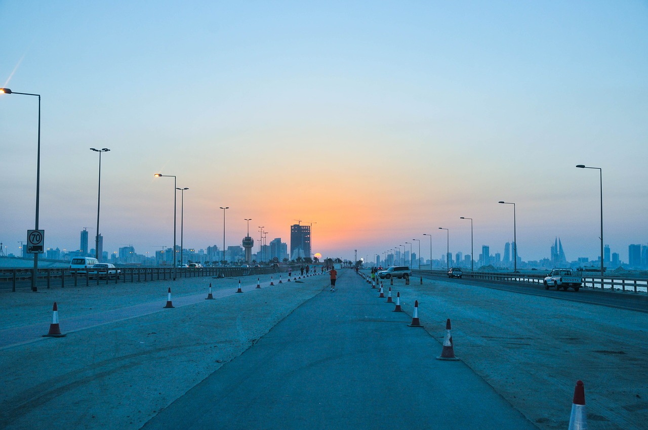 sunset sundown bahrain free photo
