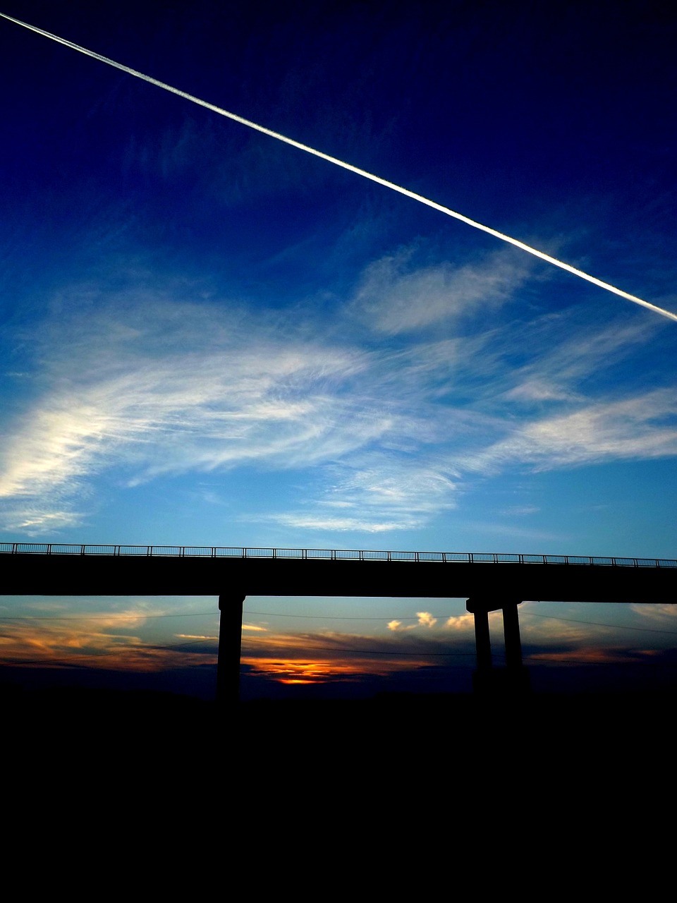 sunset bridge sun free photo