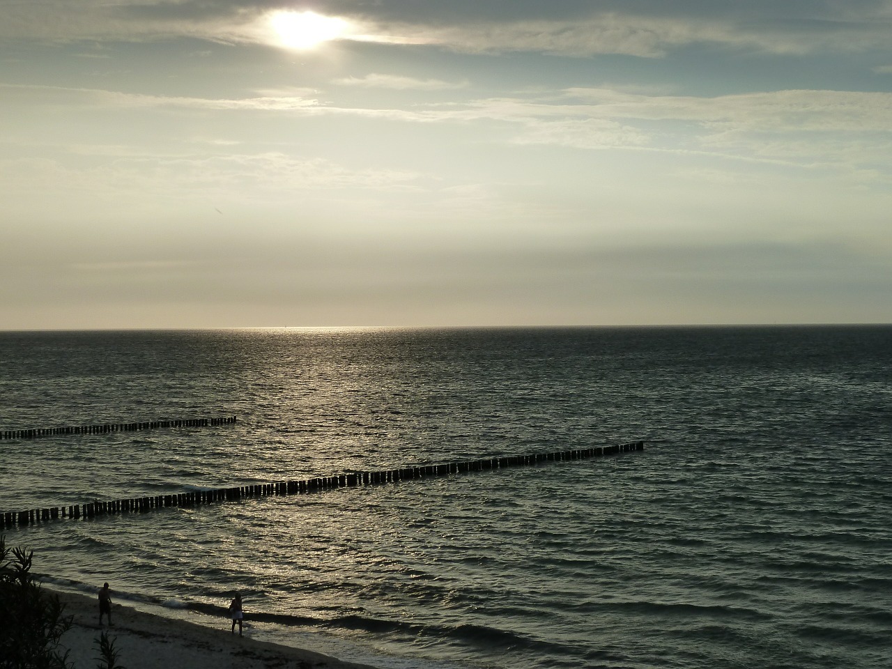 sunset baltic sea nienhagen free photo