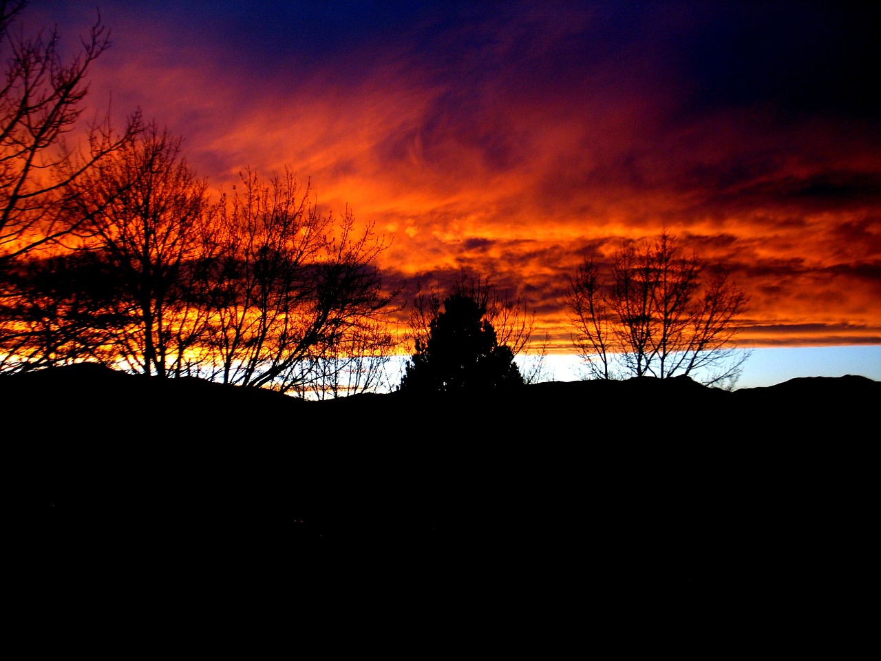sunset pikes peak mood free photo