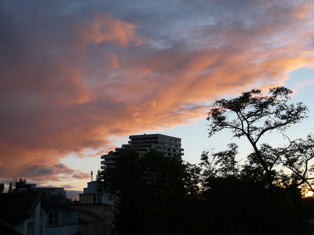 sunset sky clouds free photo