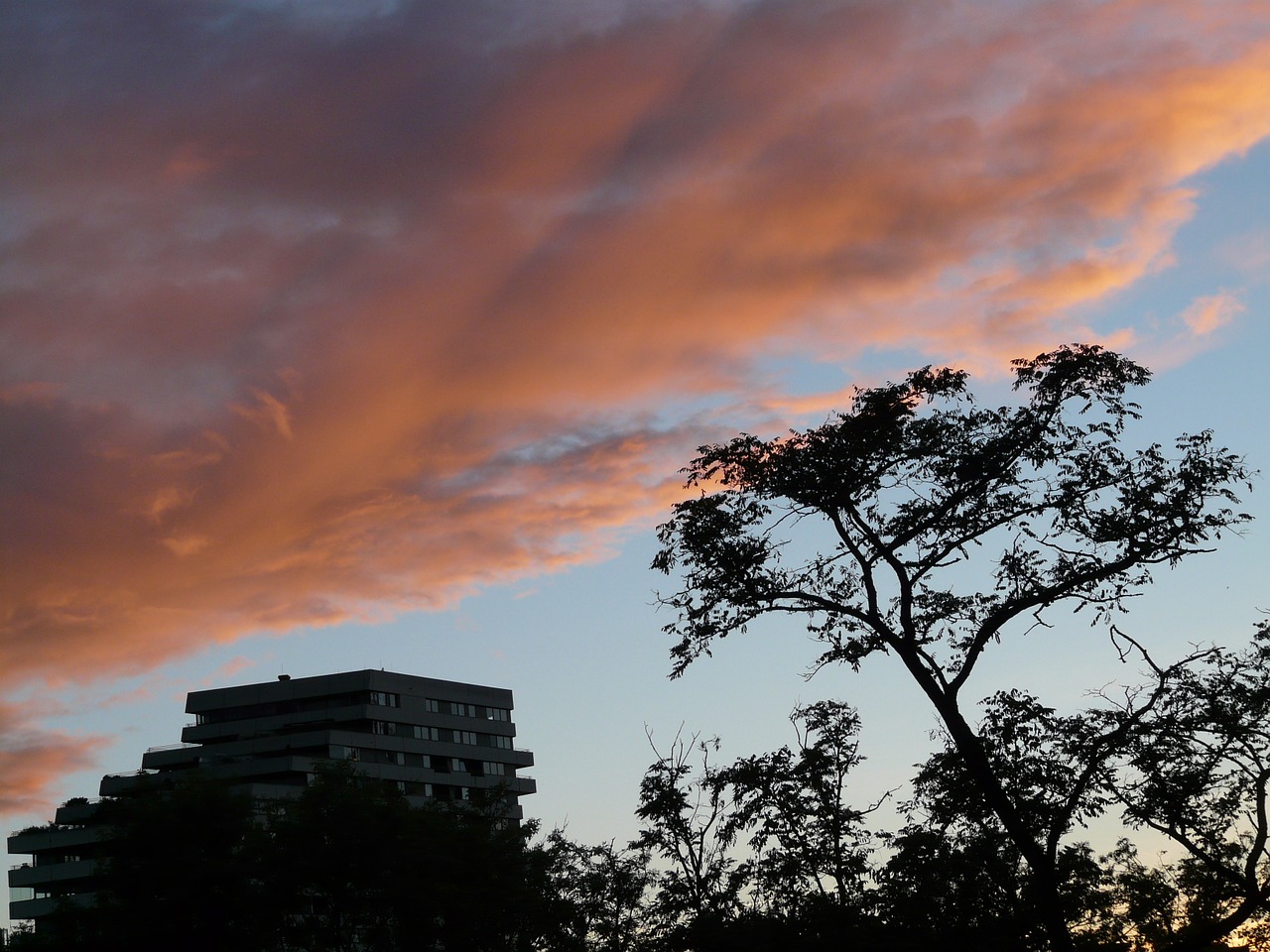 sunset sky clouds free photo