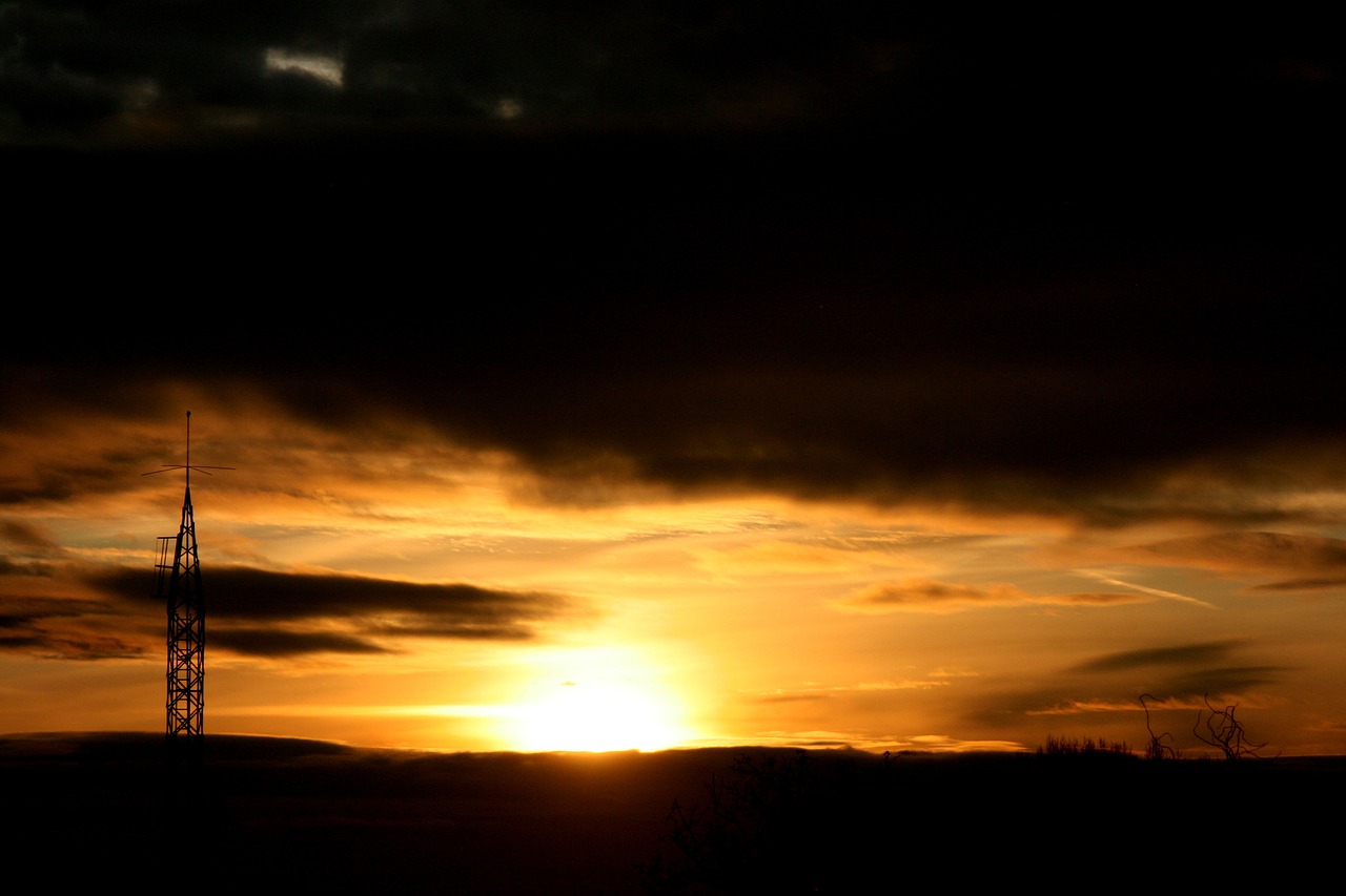 sunset sun cloud free photo