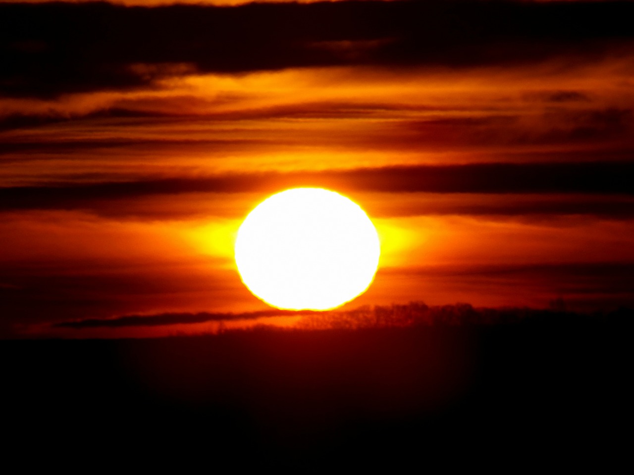 sunset sun cloud free photo