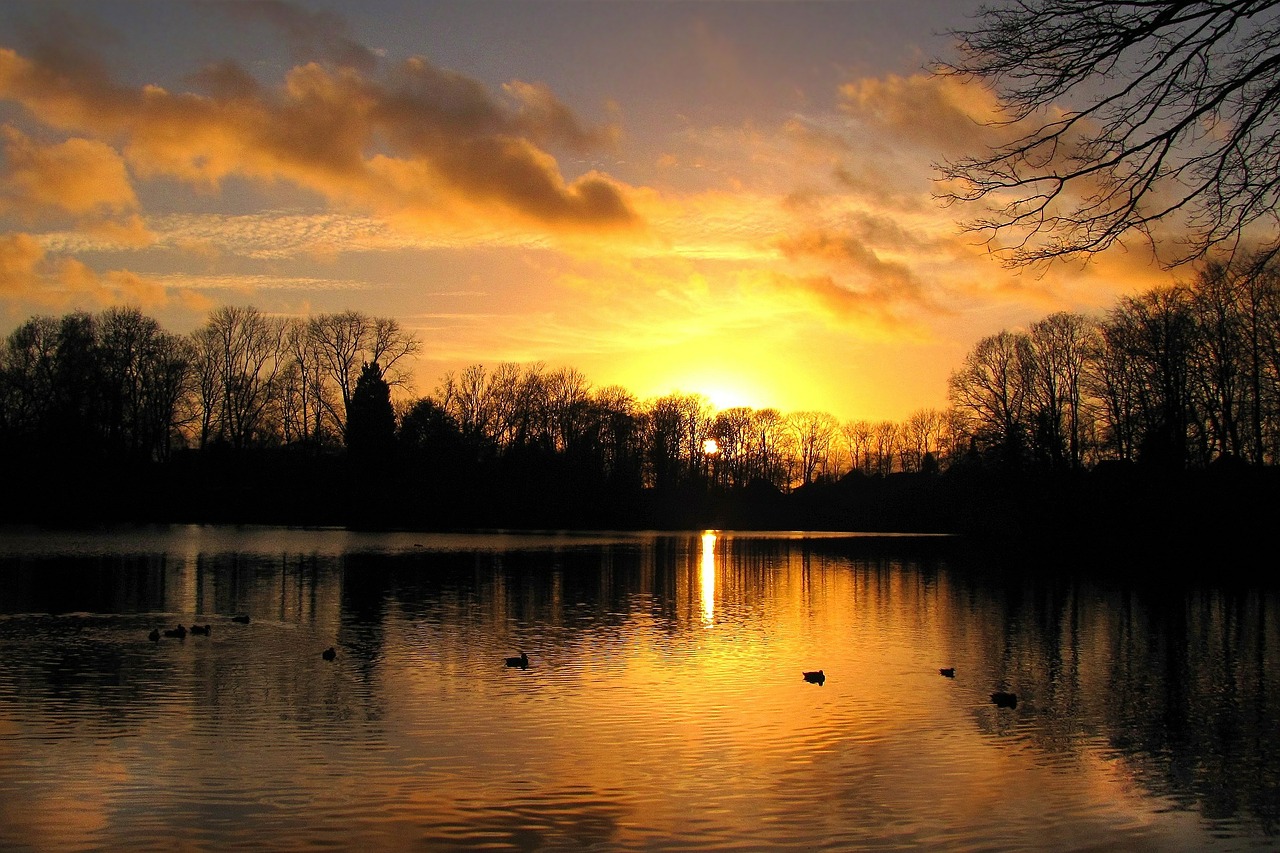 sunset evening sky landscape free photo