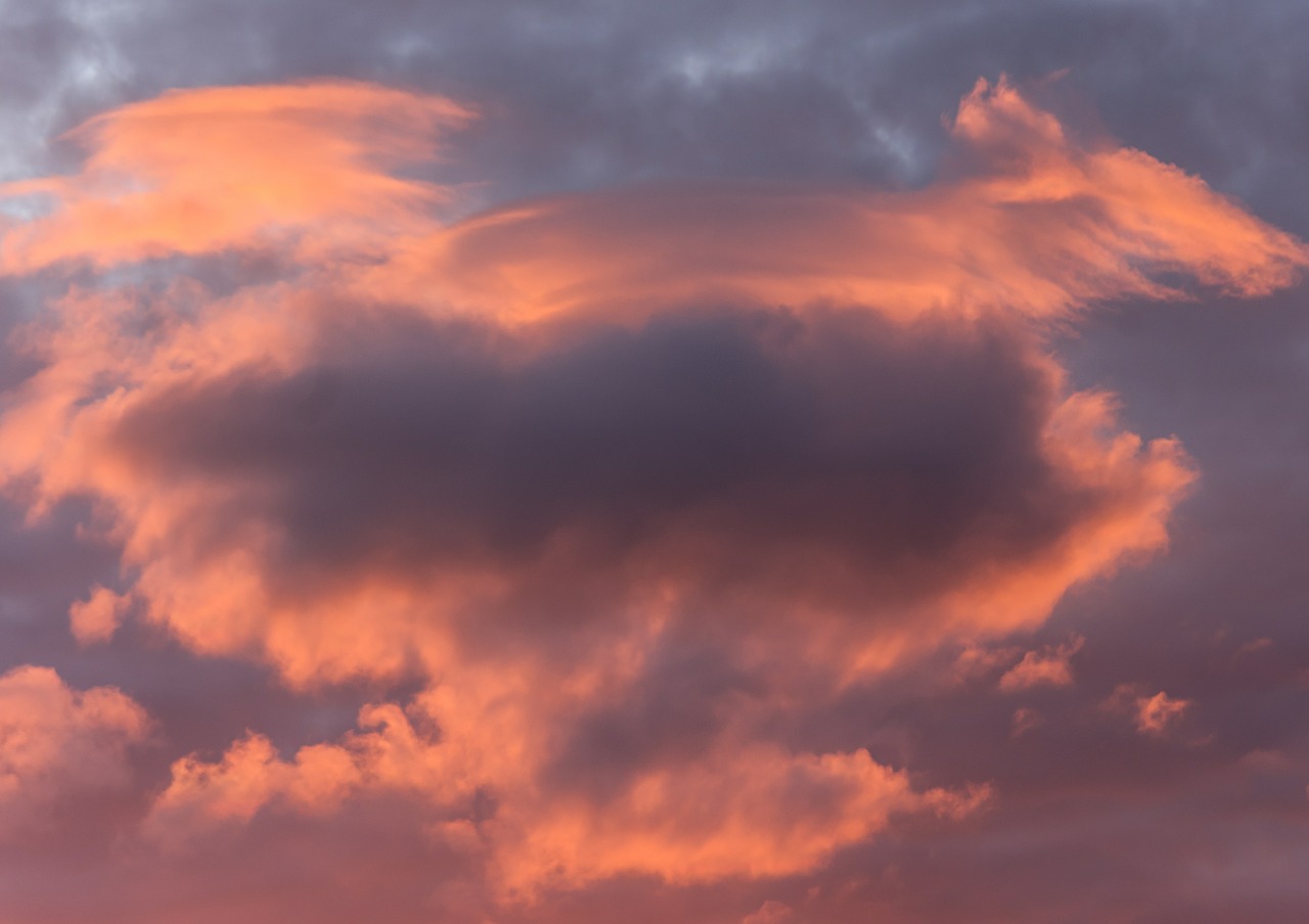 sunset sky clouds free photo