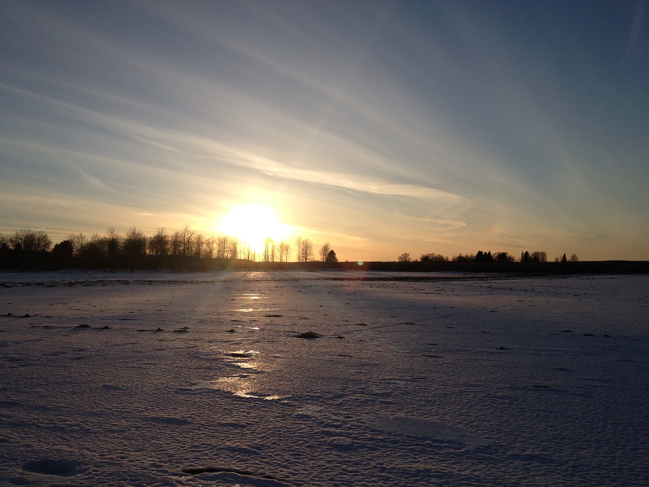 sunset sweden nature free photo