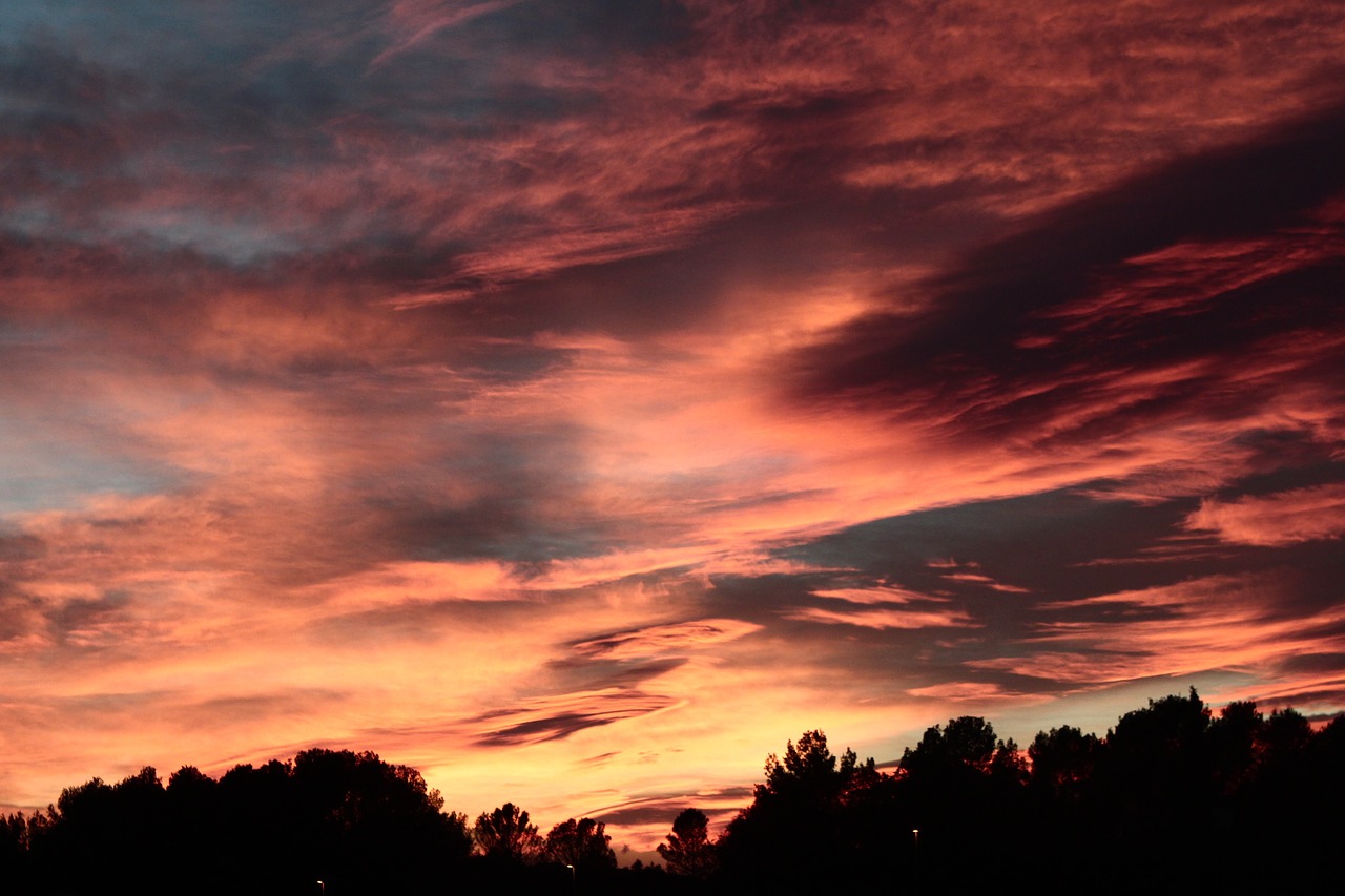 sunset sky evening free photo