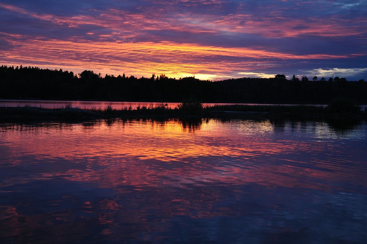 sunset colors twilight free photo