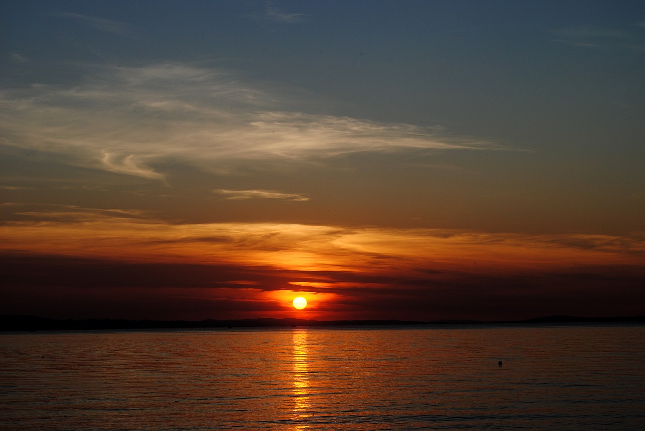 sunset lake constance abendstimmung free photo