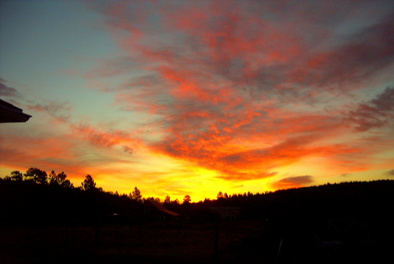 sunset sky red free photo