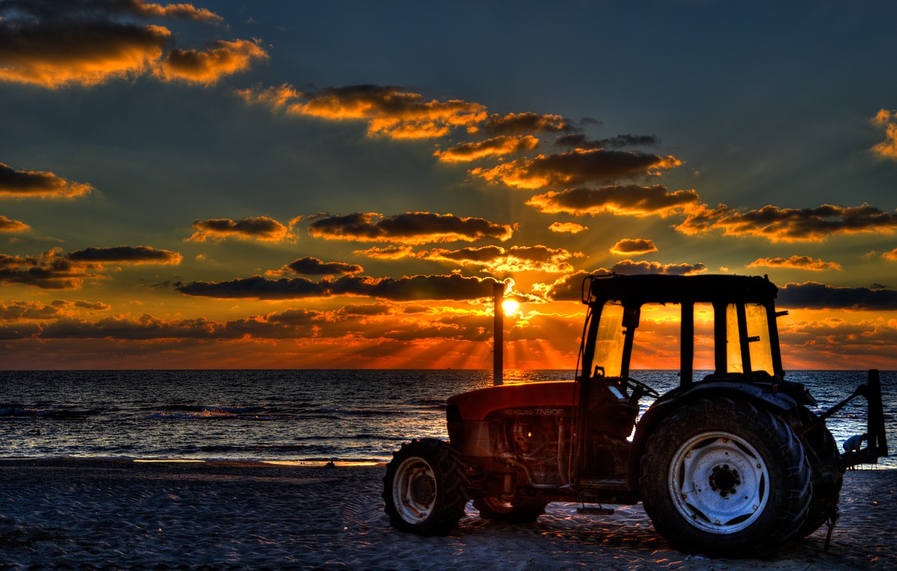 sunset beach shore free photo