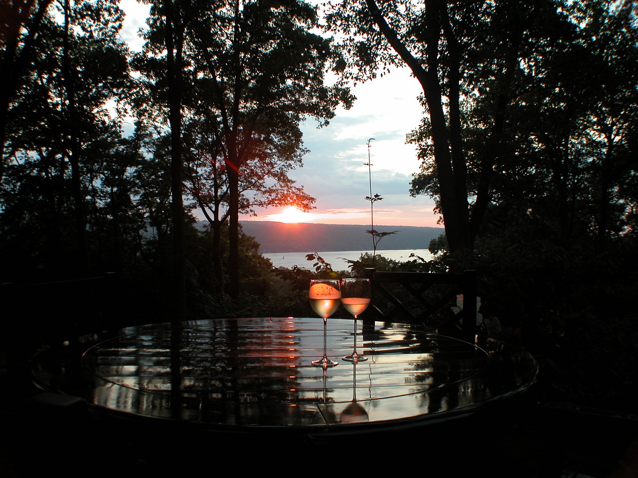 sunset lake upstate free photo