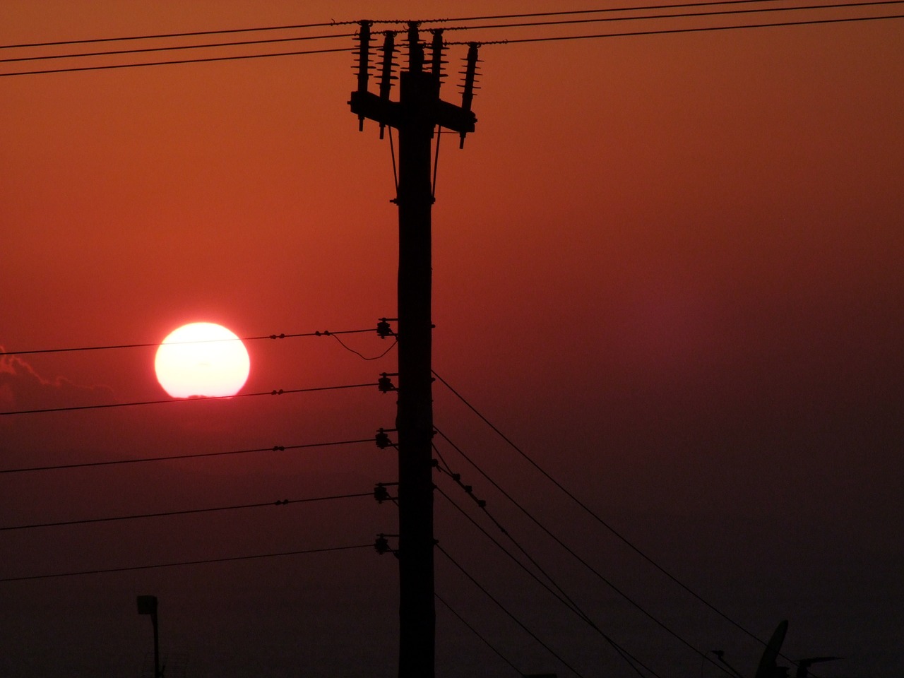 sunset cable lines free photo
