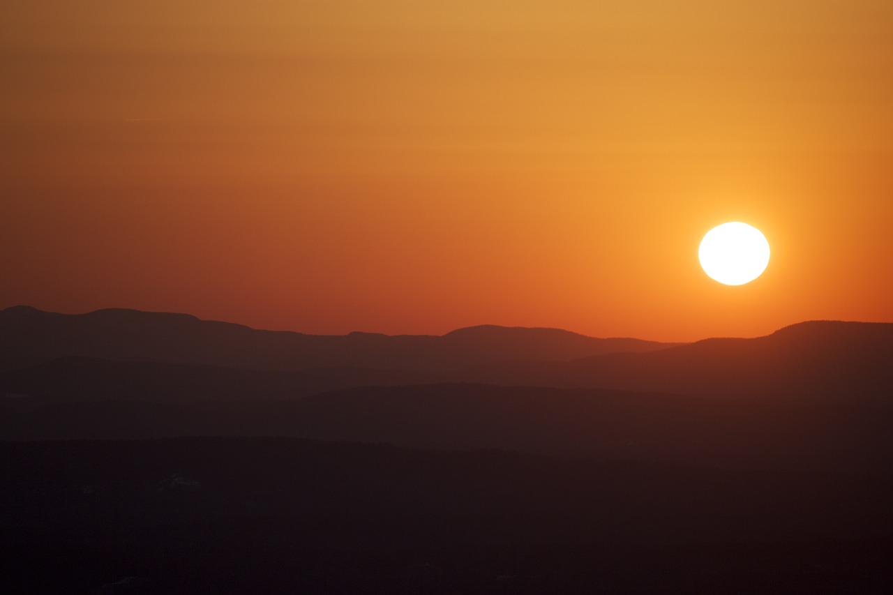 sunset orange glow free photo