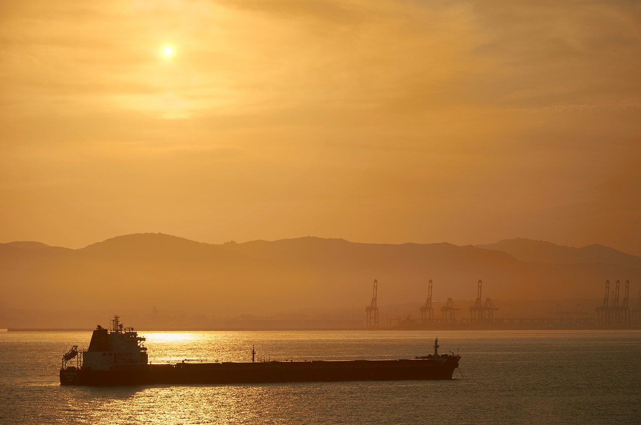 sunset tanker oil tanker free photo