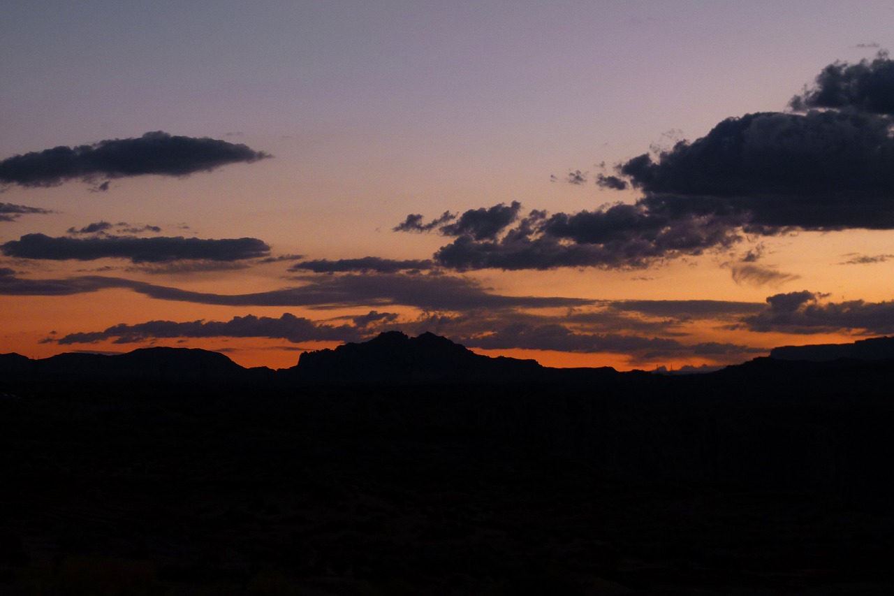 sunset clouds weather free photo