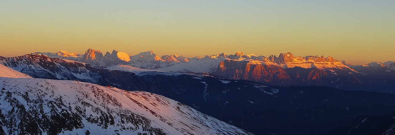 sunset south tyrol dolomites free photo