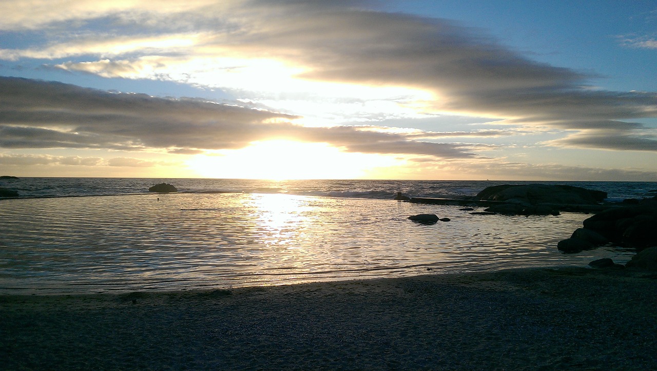 sunset abendstimmung beach free photo