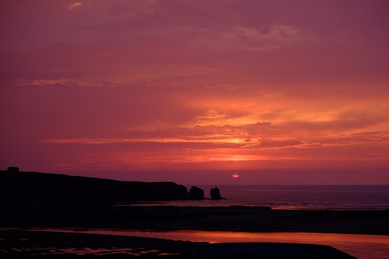 sunset beach ca free photo