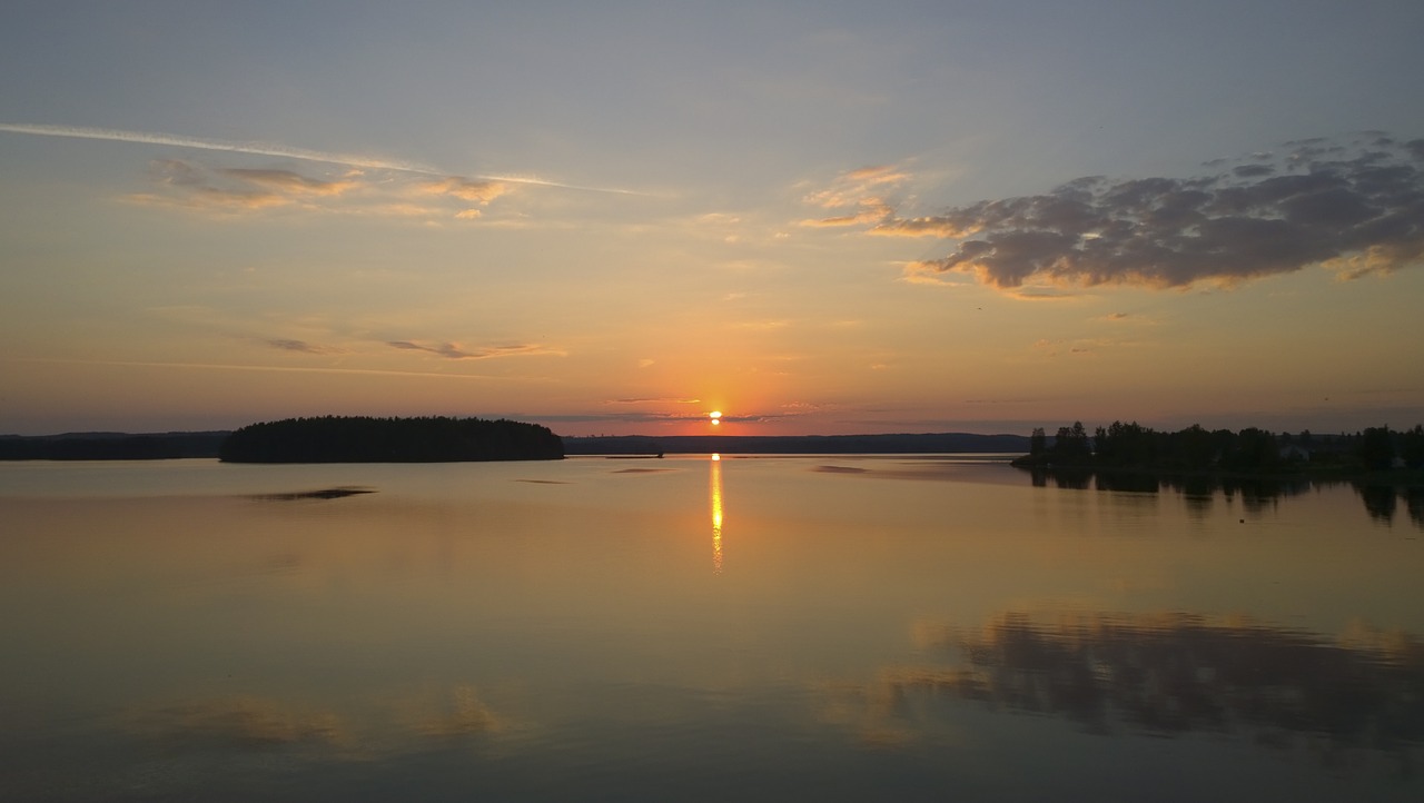 sunset summer finland free photo