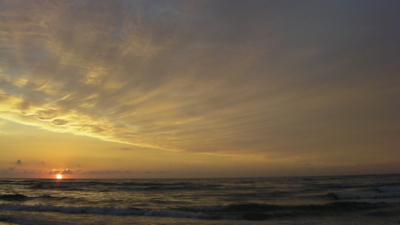 sunset sea beach free photo