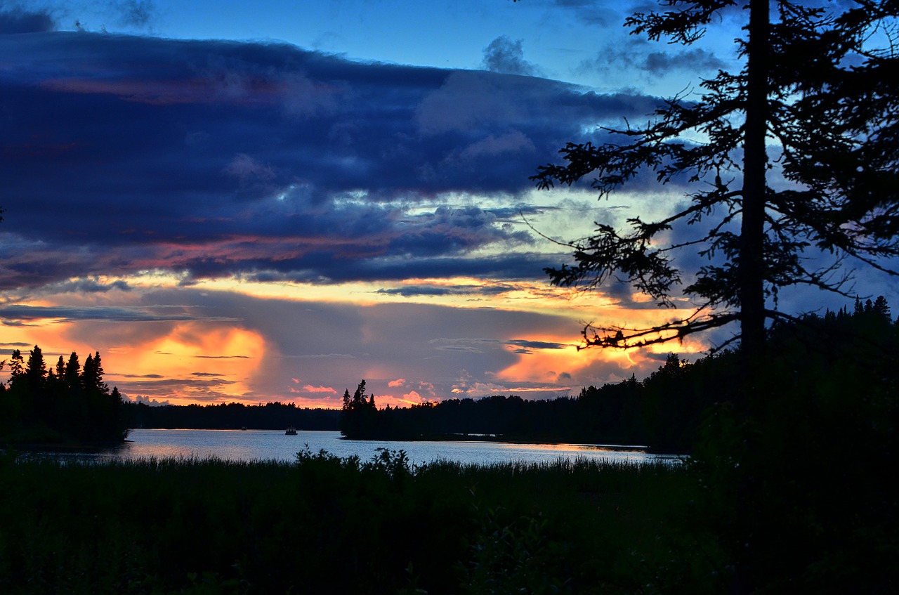 sunset clouds evening free photo